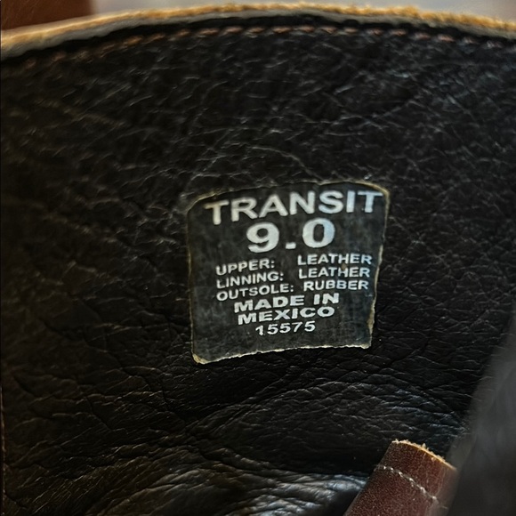 New York Transit Brown Leather Lace-Up Boots